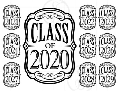 Class Of 2020 29 Svg Clipart Class Of 2020 29 Silhouette Cut Etsy