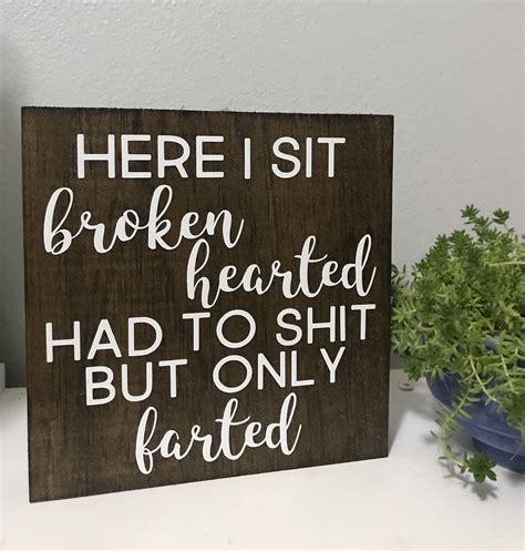 Here Is Sit Broken Hearted Had To Shit But Only Farted Funny Etsy