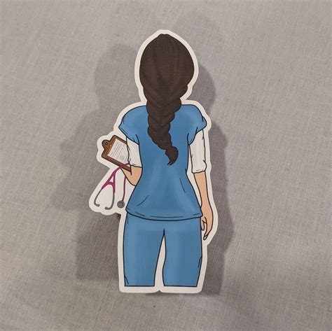 Nurse In Scrubs Vinyl Sticker Nursing Sticker Healthcare Etsy