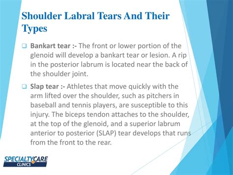 Diagnosing And Treating A Labral Tear Of The Shoulder Orthopaedic My