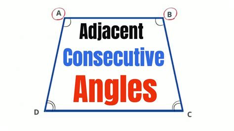 Difference Between Adjacent And Consecutive Angles In Geometry Youtube