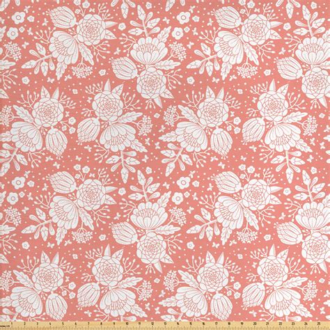 Floral Fabric By The Yard Budding Victorian Flowers Butterflies