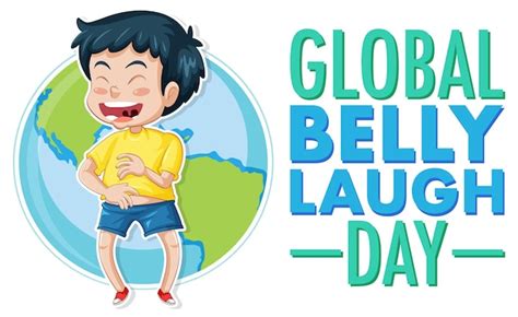 Free Vector Global Belly Laugh Day Logo Banner