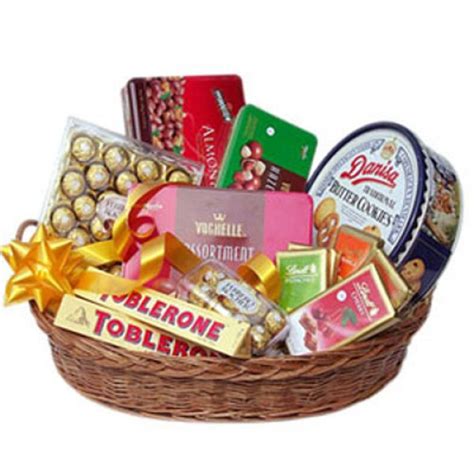 When you want to give something that lasts longer than flowers, surprise someone with a gift hamper picked out just for them! Chocolate Hamper , The Rich collection of Assorted ...