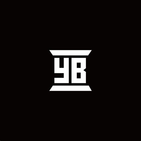 Yb Logo Monogram With Pillar Shape Designs Template In 2022 Monogram