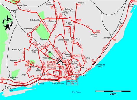 Lisbon Tram Map