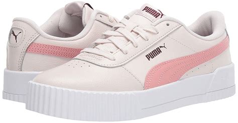 Puma Womens Shoes Carina L Low Top Lace Up Fashion Sneakers Pink