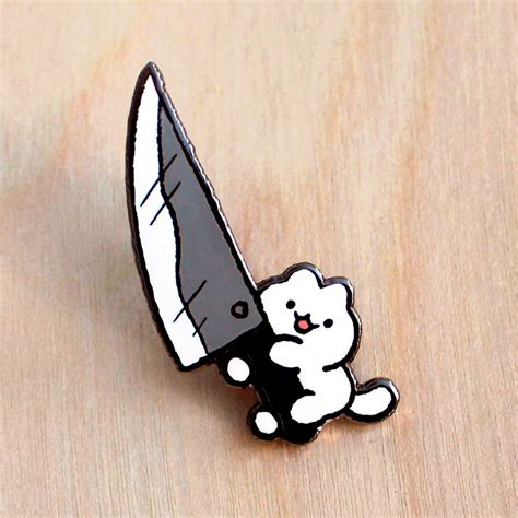 Knife Cat Pin Babyfrog Shop