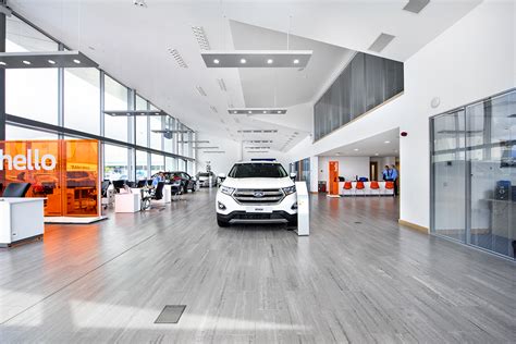 Car dealership & showroom flooring. Nuneaton Car Showroom - Northmill Associates