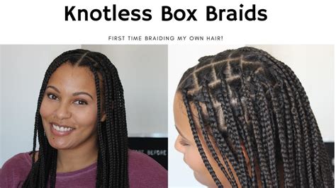 i did my own knotless braids youtube