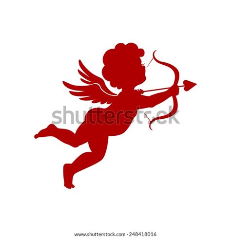 Cupid Silhouette Vector Illustration Stock Vector Royalty Free 248418016