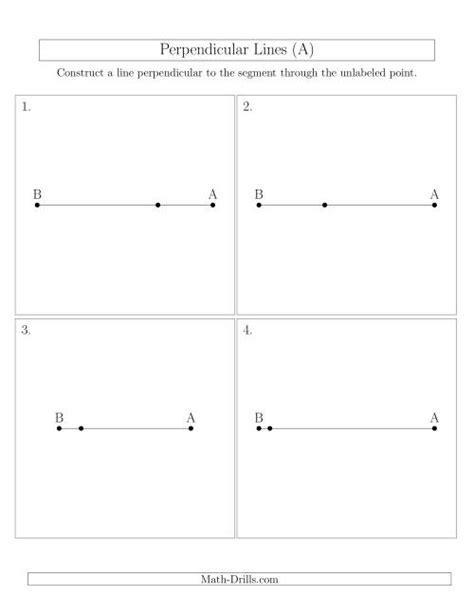 Construct Perpendicular Lines Through Points On A Line Segment A