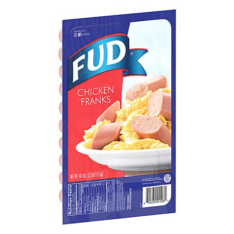 Fud Chicken Franks 40 Oz Pack Meat Carlie Cs