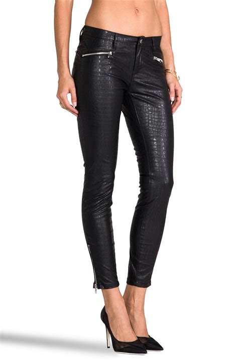 black leather pants for women