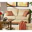 Cream Chenille Fabric Contemporary Living Room Sofa W/Options