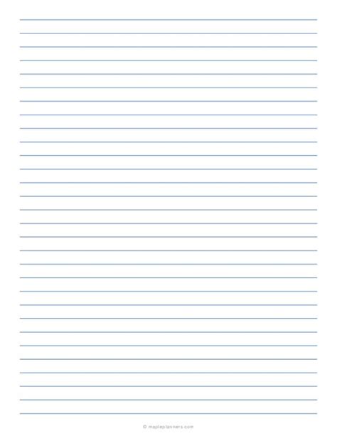 Printable Wide Ruled Lined Paper Daisy Paper