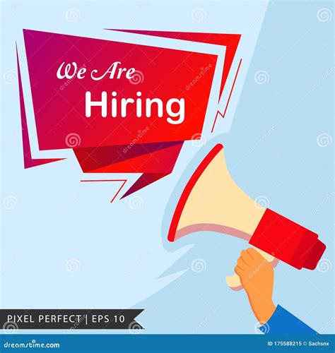 We are Hiring Advertisement for Job Seekers Stock Vector - Illustration