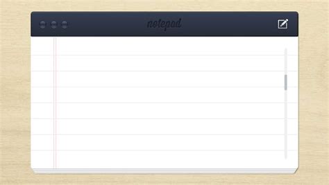 Download Free Notepad Ui Design Psd File Freeimages