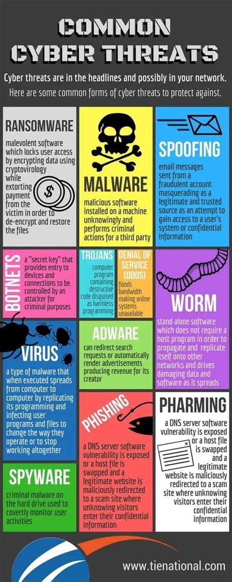 12 common cyber threats and how to avoid them daily infographic