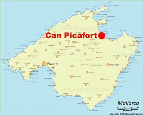 Can Picafort Location On The Majorca Map Ontheworldmap Com