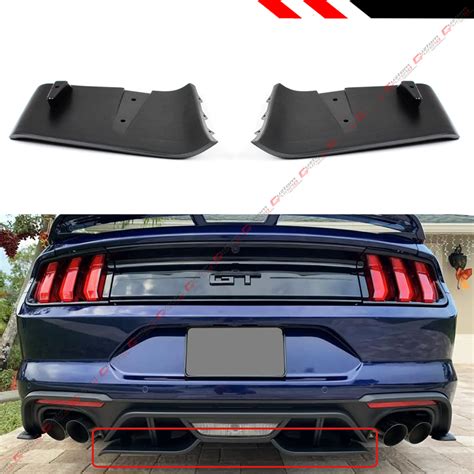 For 2018 2020 Ford Mustang Gt R Style Rear Bumper Diffuser Valance Aero