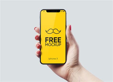 This amazing iphone x mockup can be used to showcase your app design or presentation in a photorealistic look on an iphone screen. Free iPhone X in Female Hand Photo Mockup PSD - Good Mockups