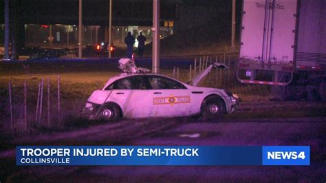 Illinois State Trooper Hit By Semi Truck While Investigating Crash On
