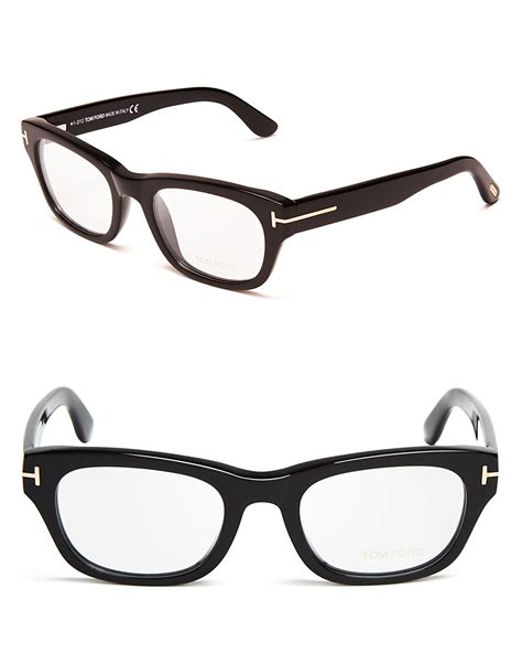 tom ford thick rectangle optical frames in black lyst