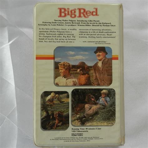 Vintage Disney Big Red Vhs Tape In Grelly Usa