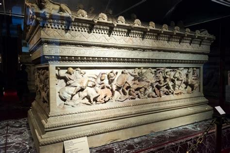 The Famous Sarcophagus Of Alexander In The Istanbul Archaeology Stock