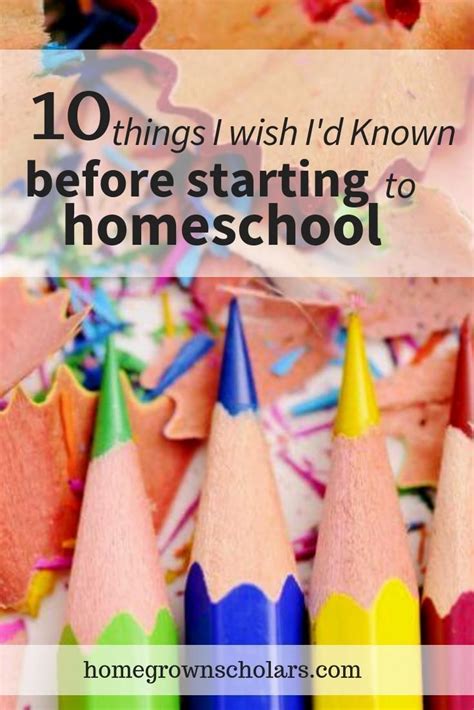 10 Things I Wish Id Known Before Starting To Homeschool Homeschool