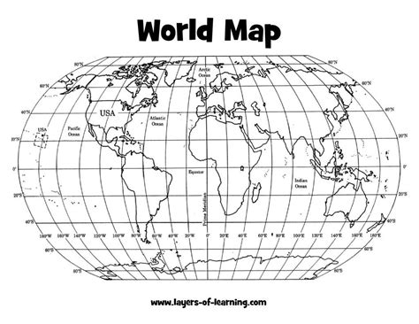 Free Printable World Map With Latitude And Longitude And Countries