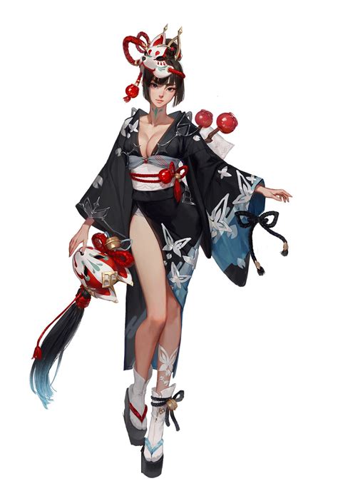 Artstation Talion Japan Costume Assassin Largo Art Character Design Girl Character