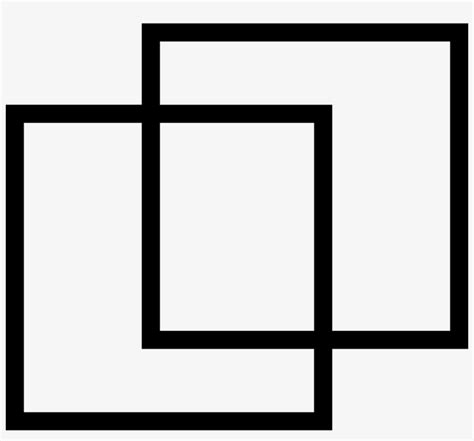 Design Interface Button Symbol Of Two Squares Outline Two Squares