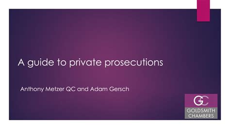 A Guide To Private Prosecutions Youtube