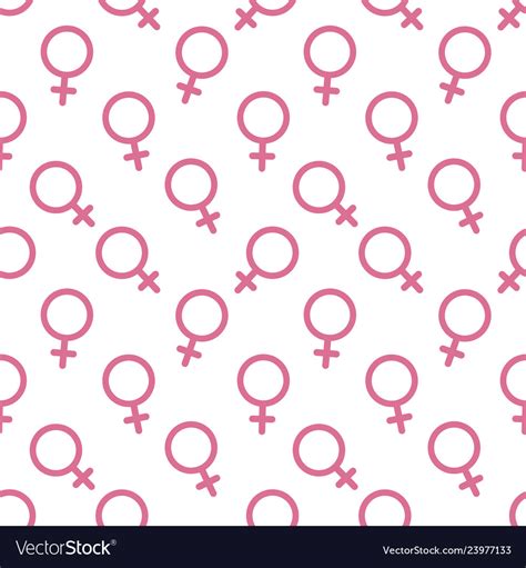 Female Sex Symbol Icon Seamless Pattern Royalty Free Vector