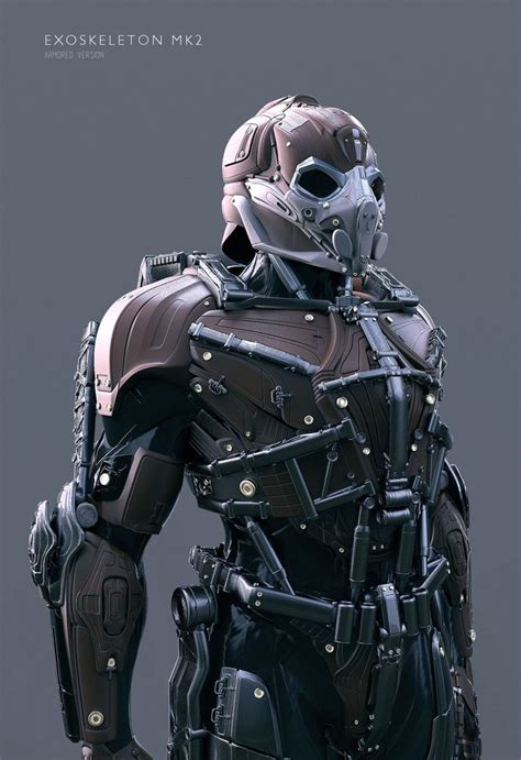 Exoskeleton Mk2 Christophe Lacaux Armor Concept Combat Armor Mech Suit