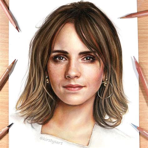 Finished Drawing Of Emma Watson 😊 The Full Real Time Tutorials For