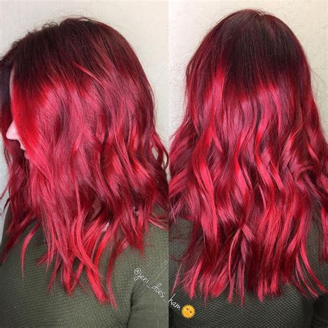 The best part of the look is the contrast of the natural base up against the pink, she notes. Here Are the Best Hair Color Trends of 2016: bright red ...