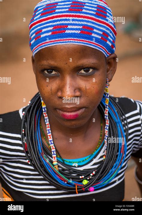 Benin West Africa Copargo A Beautiful Tattooed Fulani Peul Tribe