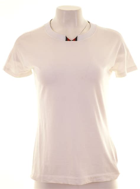 Gucci Womens T Shirt Top Size Medium White Cotton Jg Ebay