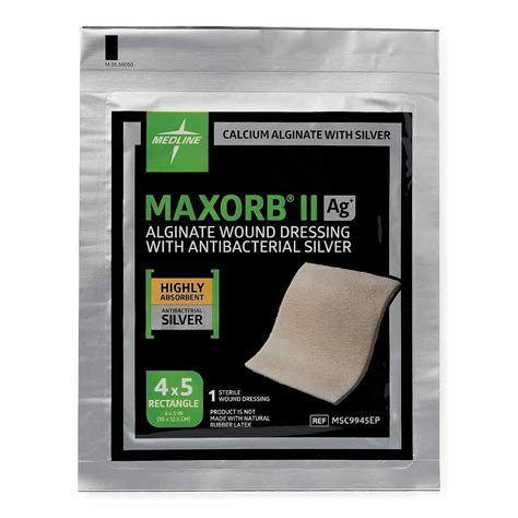 Medline Maxorb Ii Ag Alginate Wound Dressing With Antibacterial Silver