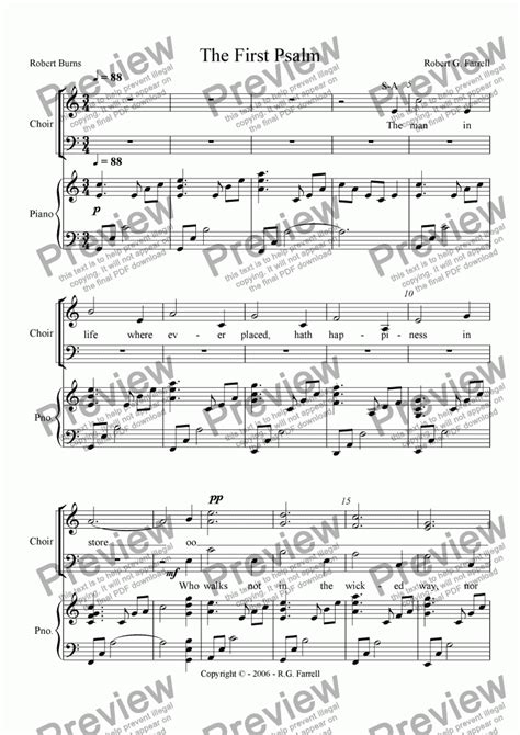 The First Psalm Download Sheet Music Pdf File