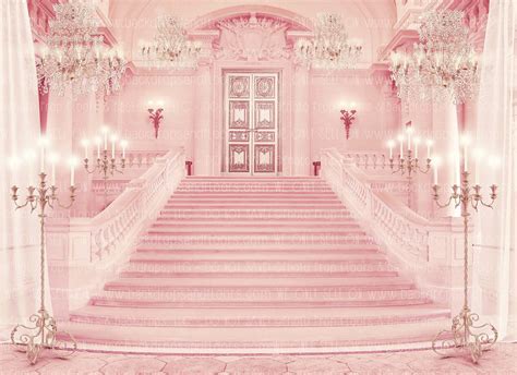 Castle Stairs Photography Backdrop Princess Pink Etsy Pastel Pink