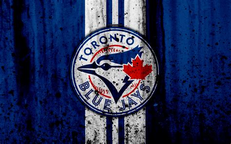 Download Wallpapers 4k Toronto Blue Jays Grunge Baseball Club Mlb