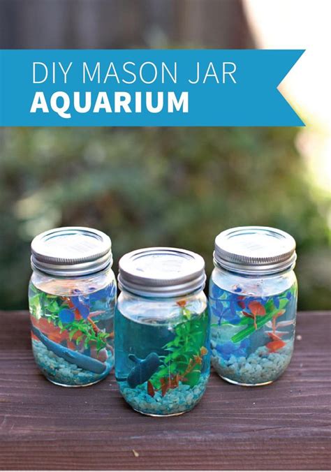 Diy Mason Jar Aquarium Kids Will Love To Help Make These