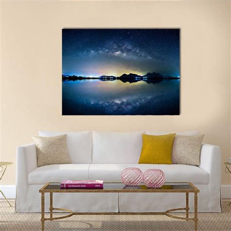 Night Sky With Stars Canvas Wall Art Tiaracle