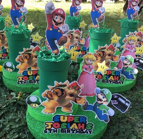 Super Mario Bros Centerpiece Super Mario Birthday Party Mario Bros