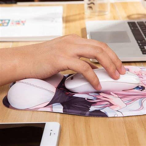 Anime 3d Mouse Pad Cute Girl Soft Silicone Oppai Sexy Boobs Etsy