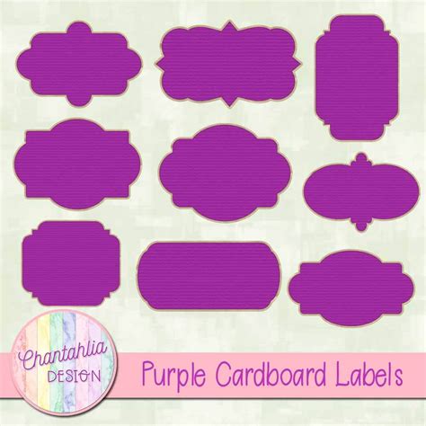Free Purple Cardboard Labels